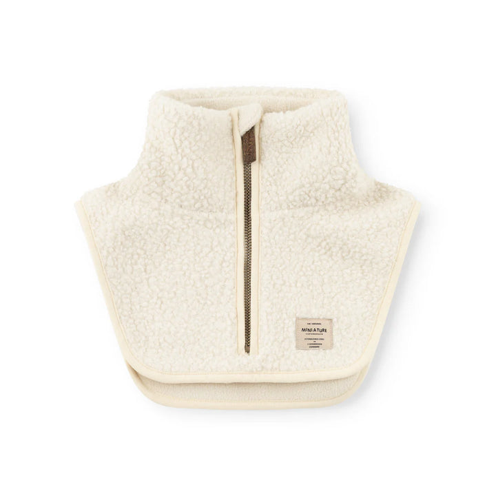 MINI A TURE Kids MATSAM Teddyfleece Zip Neckwarmer - Angora Cream
