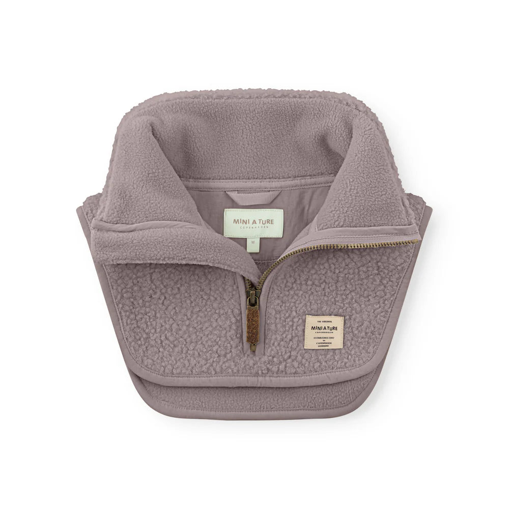 MINI A TURE Kids MATAKTON Teddyfleece Zip Neckwarmer - Zinc Purple