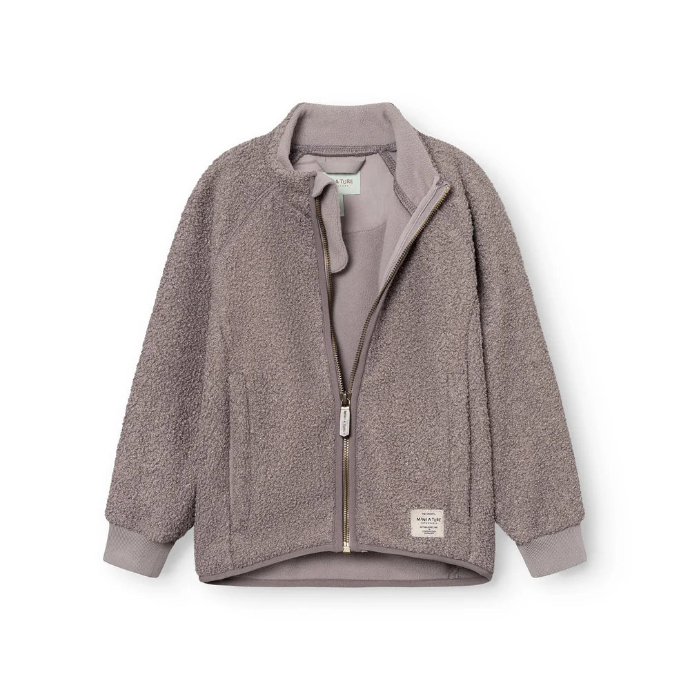 MINI A TURE Kids MATCEDRIC Teddyfleece Zip Jacket - Zinc Purple
