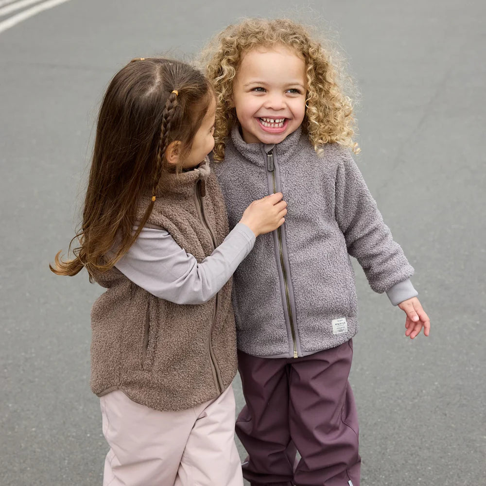 MINI A TURE Kids MATCEDRIC Teddyfleece Zip Jacket - Zinc Purple