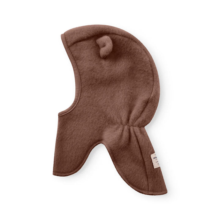 MINI A TURE Baby MATJIA Wool Fleece Elephant Hood - Chestnut Brown