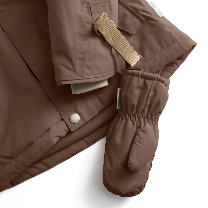 MINI A TURE Kids MATCORDT Fleece Lined Gloves - Rootbeer Brown