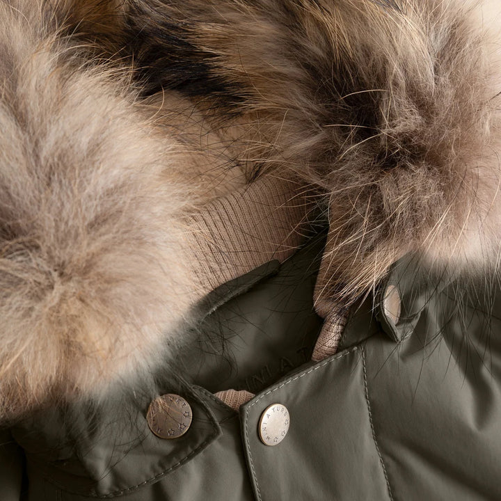 MINI A TURE Kids WANG Winter Jacket w/ Fur Hat - Olive Night