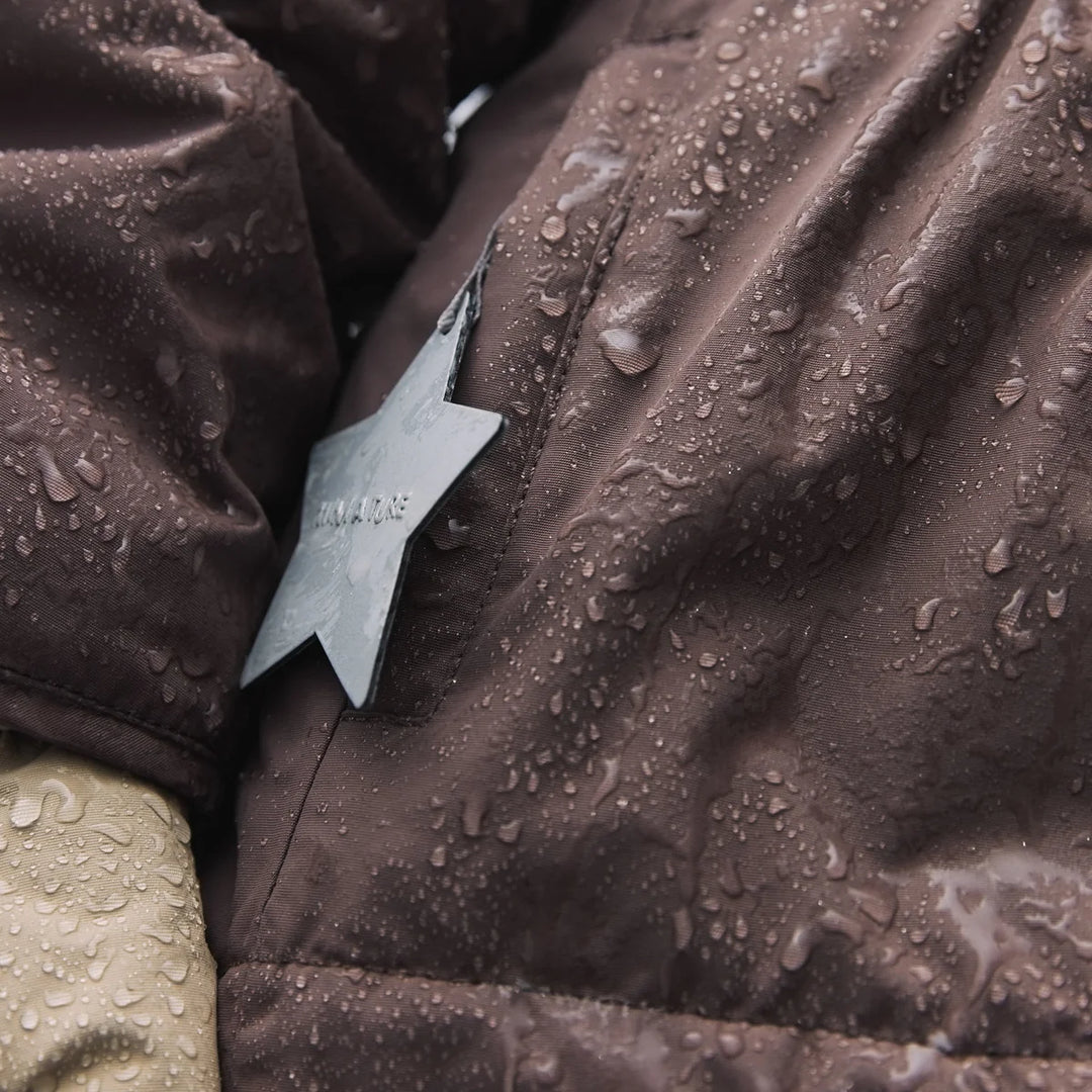 MINI A TURE Kids MATBRIDDINE Fleece Lined Winter Jacket - Peppercorn Plum