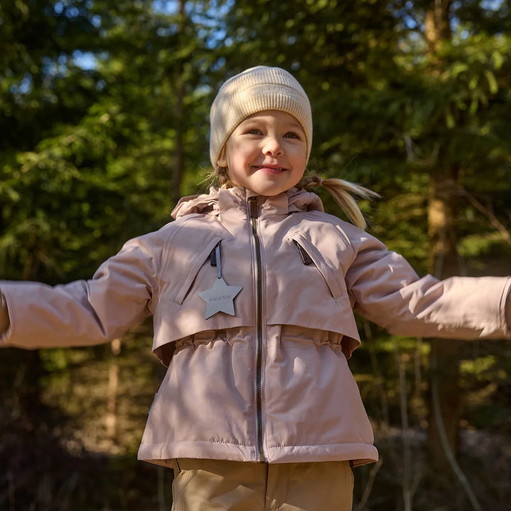 MINI A TURE Kids MATALGEANA Fleece Lined Winter Jacket - Cloudy Rose