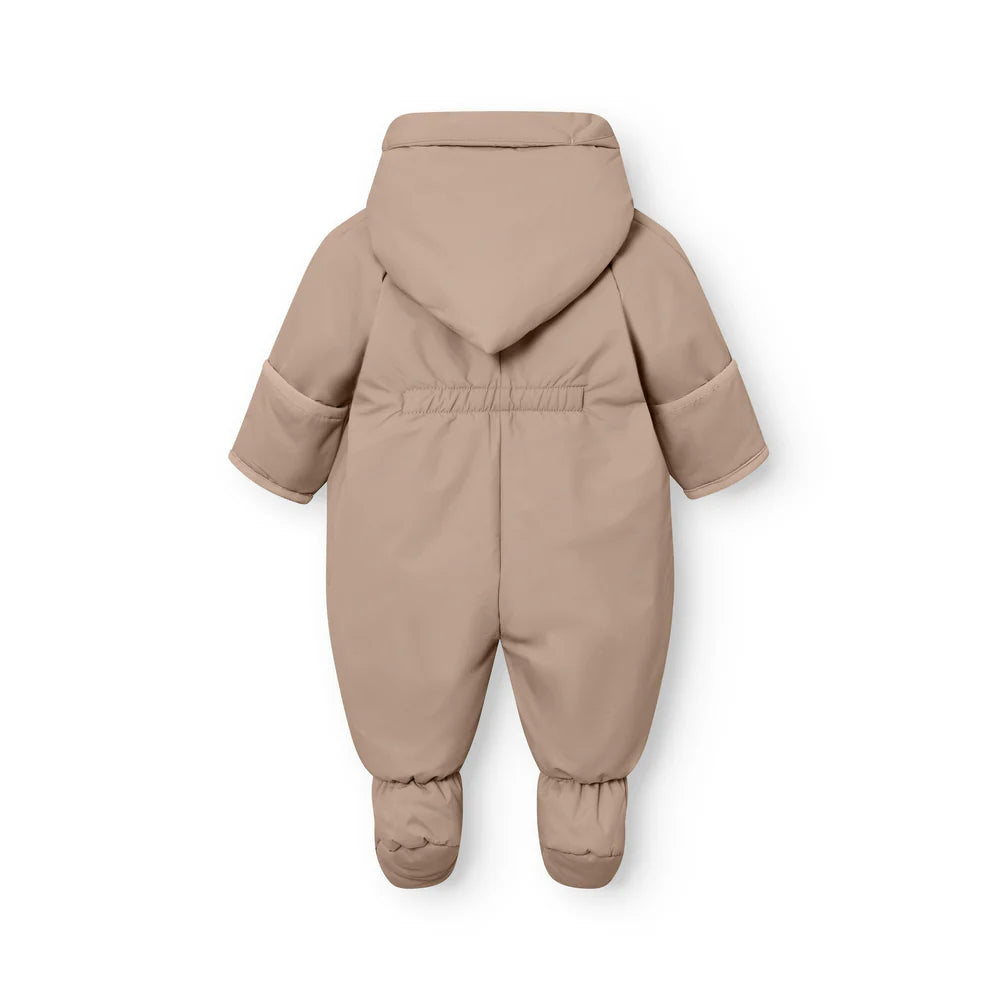 MINI A TURE Baby MATFIANNA Winter Pramsuit with Feet - Savannah Tan
