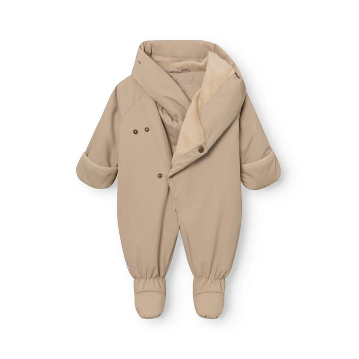 MINI A TURE Baby MATFIANNA Winter Pramsuit with Feet - Savannah Tan