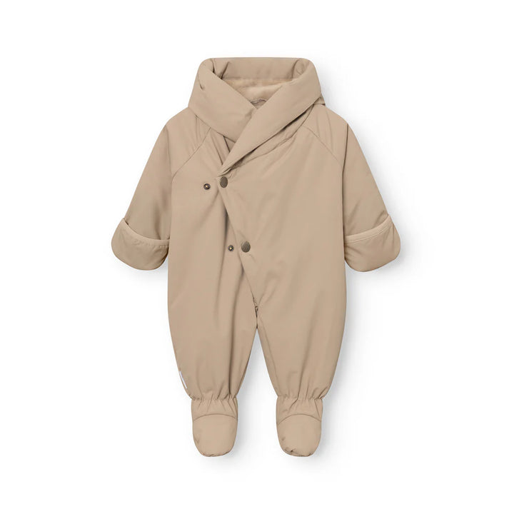 MINI A TURE Baby MATFIANNA Winter Pramsuit with Feet - Savannah Tan