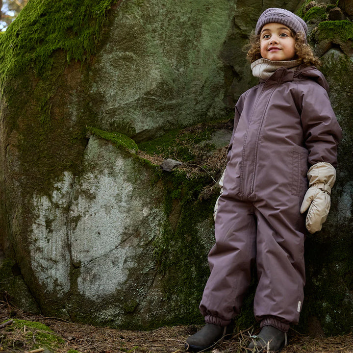 MINI A TURE Kids MATWILBO Lightly Padded Winter Snowsuit - Peppercorn Plum