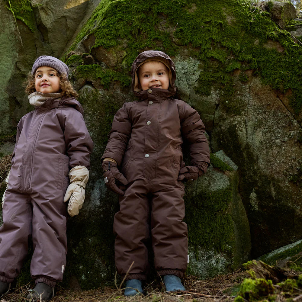 MINI A TURE Kids MATWANNI Fleece Lined Snowsuit - Chestnut Brown