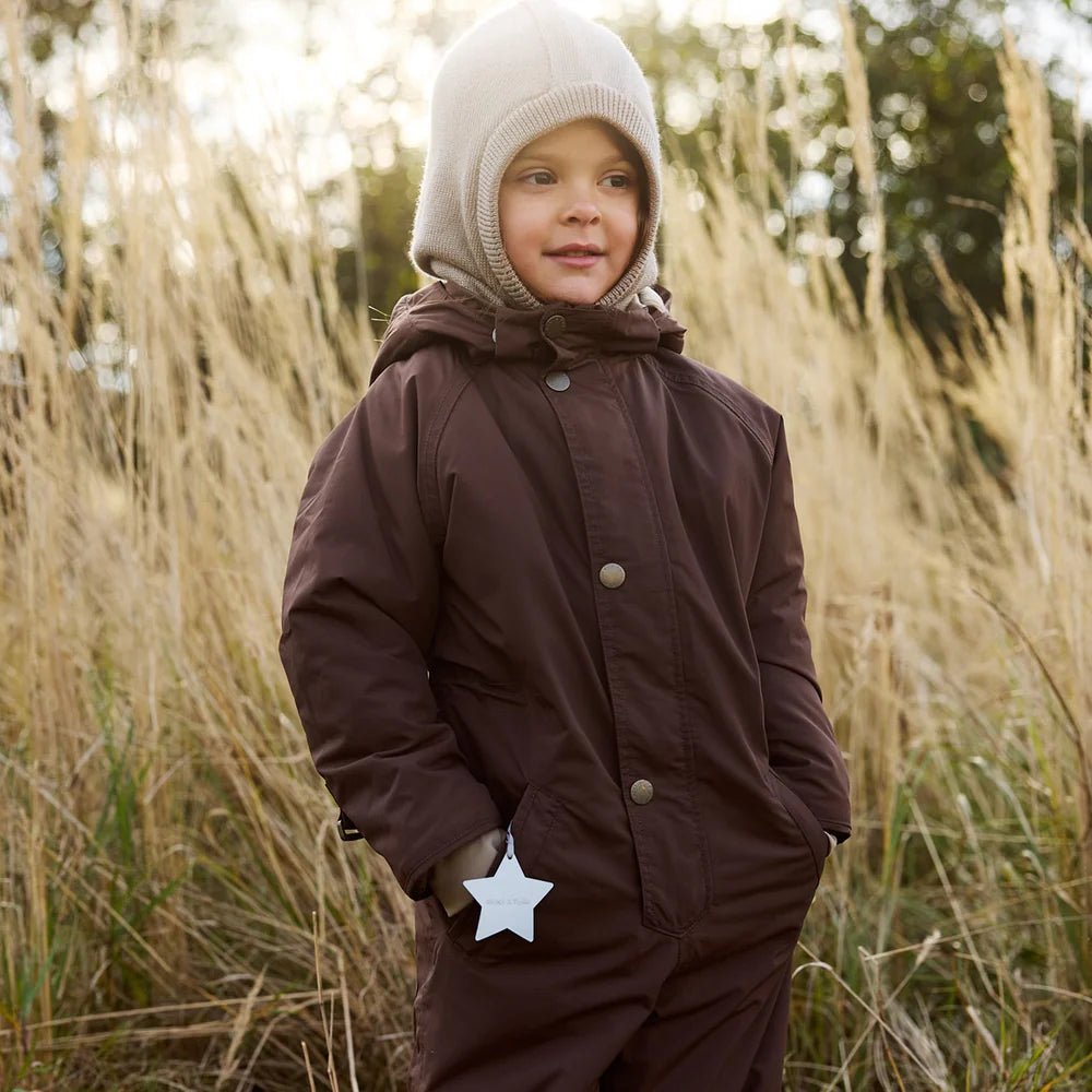 MINI A TURE Kids MATWANNI Fleece Lined Snowsuit - Chestnut Brown
