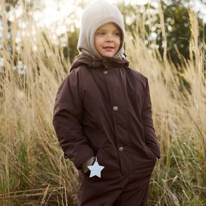 MINI A TURE Kids MATWANNI Fleece Lined Snowsuit - Chestnut Brown