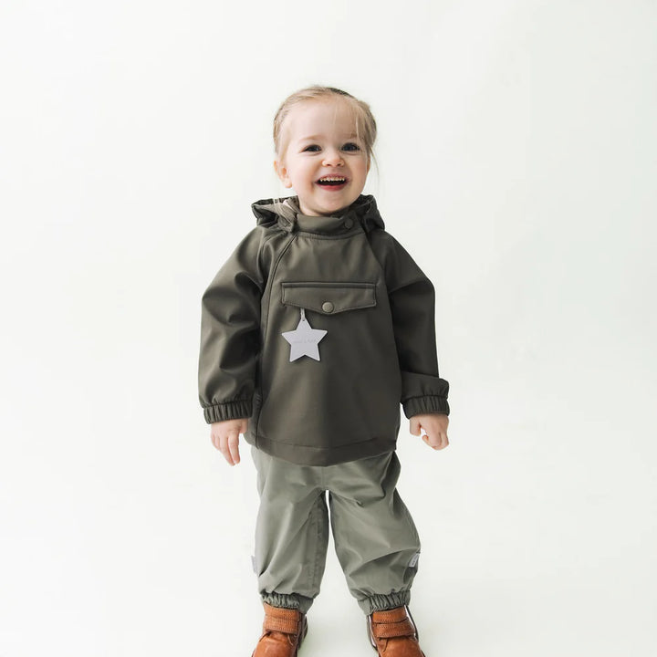 MINI A TURE Baby MATWAI Softshell Transitional Jacket - Tarmac Green