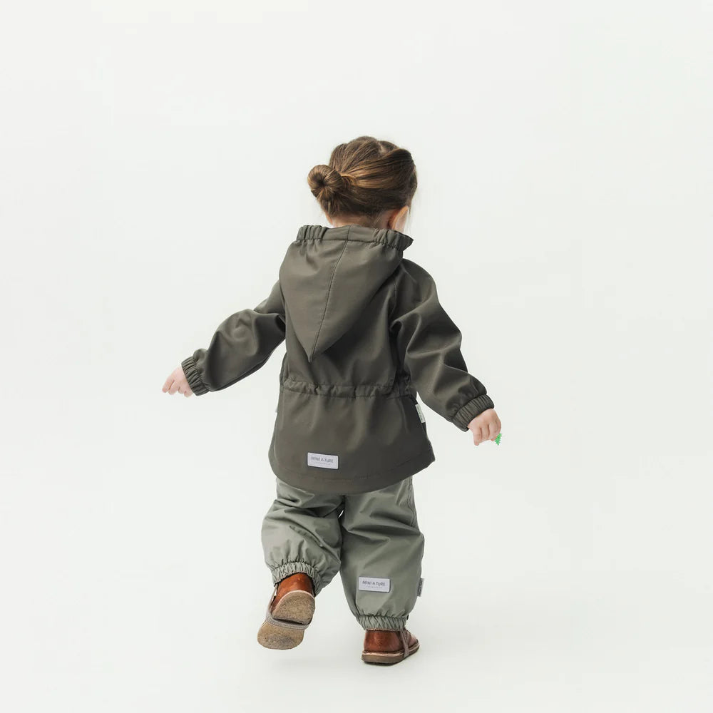 MINI A TURE Baby MATWAI Softshell Transitional Jacket - Tarmac Green