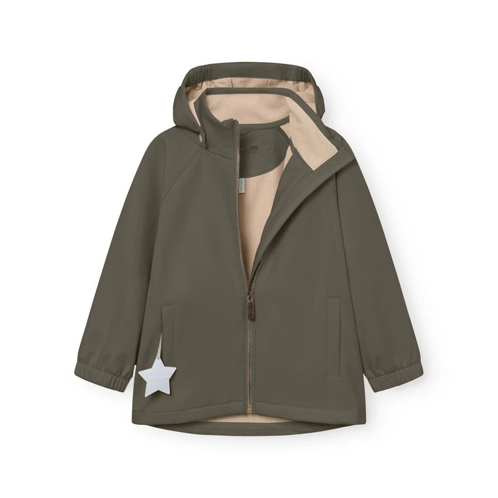 MINI A TURE Kids MATADEN Transitional All Season Softshell Jacket - Tarmac Green