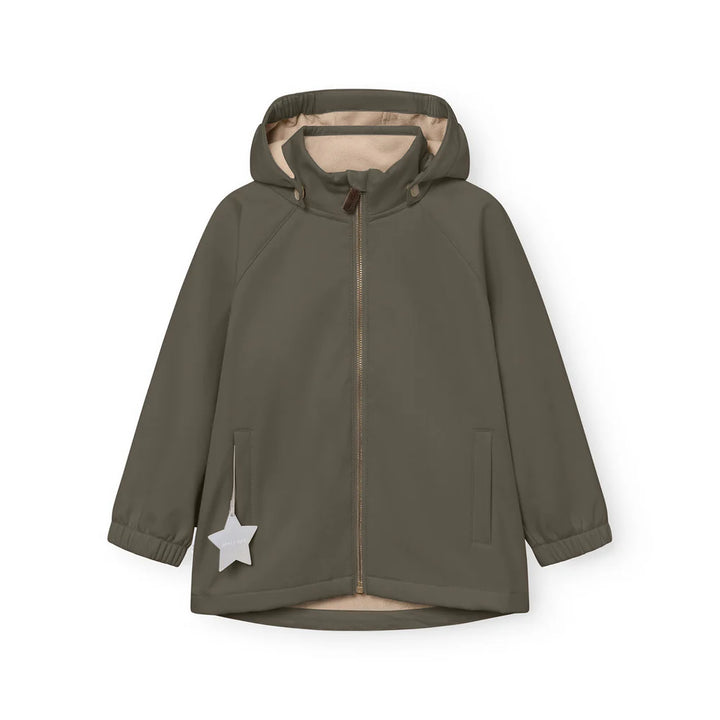 MINI A TURE Kids MATADEN Transitional All Season Softshell Jacket - Tarmac Green
