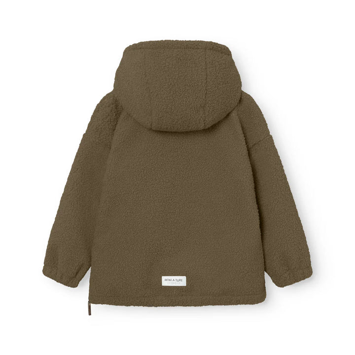 MINI A TURE Kids MATARMAN Sherpa Anorak Jacket - Capers Green