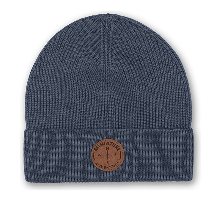 MINI A TURE Kids MATBOJE Wool Beanie - Blue Night