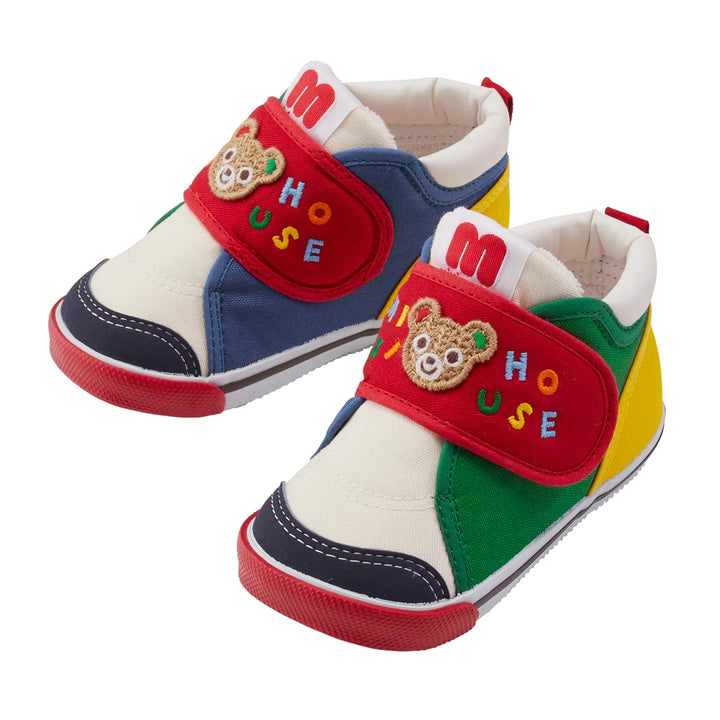 >Miki House Kids My Second Pucci Walker Shoes - Red/Green/Blue