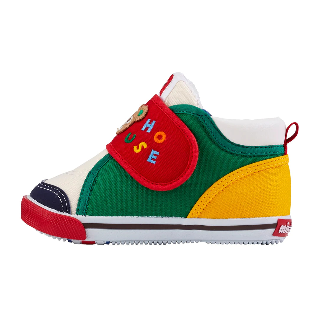 >Miki House Kids My Second Pucci Walker Shoes - Red/Green/Blue