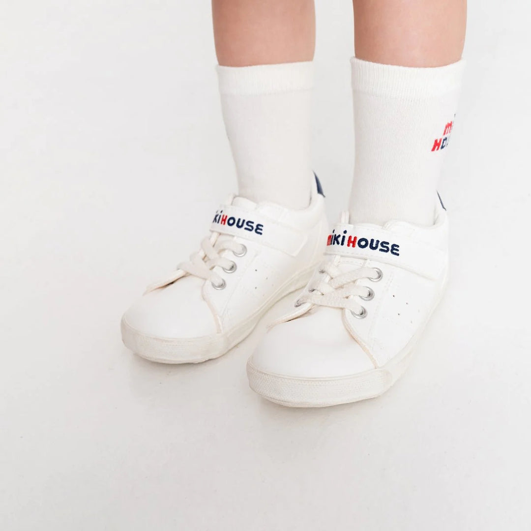 >Miki House Kids Fresh White Sneakers
