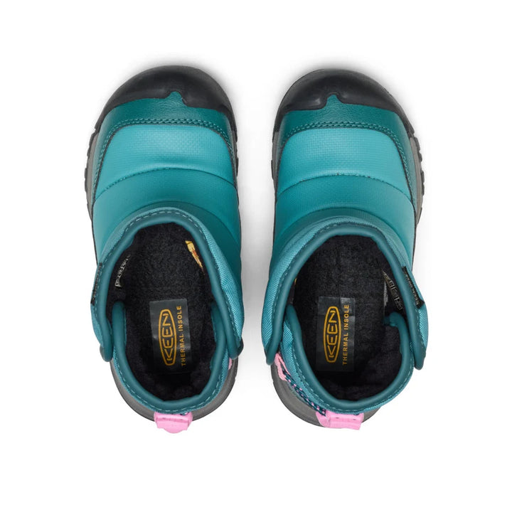 >KEEN Kids Puffrider Waterproof Winter Boot - BRITTANY BLUE/CASHMERE ROSE