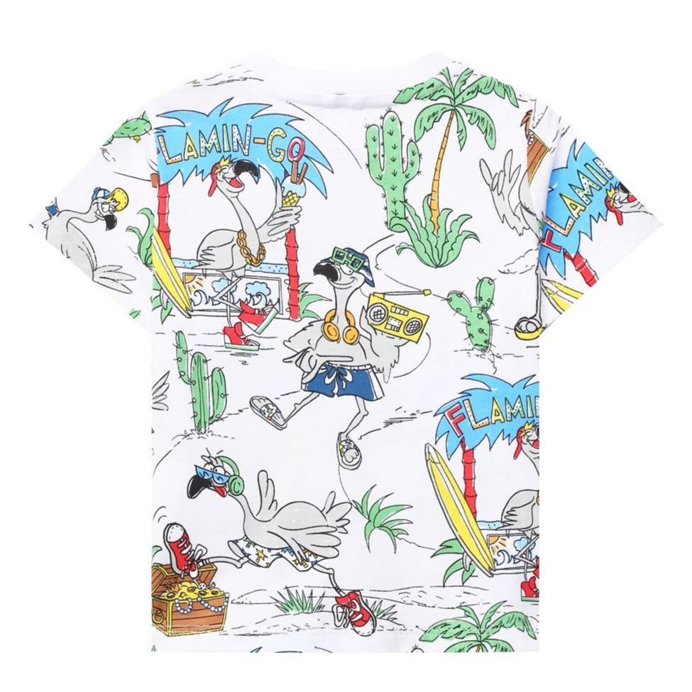 STELLA MCCARTNEY Baby's All Over Flamingo Land Tee