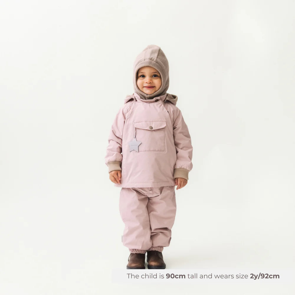 MINI A TURE Kids MATJORK Wool Fleece Hood - Tarmac Green
