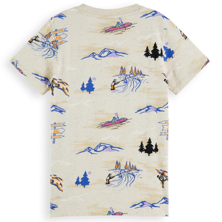 SCOTCH & SODA Kids Relaxed-Fit Organic Cotton Printed T-Shirt