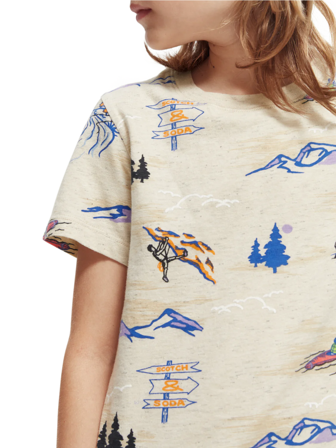 SCOTCH & SODA Kids Relaxed-Fit Organic Cotton Printed T-Shirt