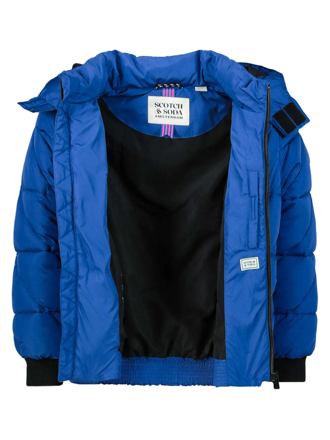 Scotch & Soda Kids Water Repellent Puffed Winter Jacket with Removable Hood