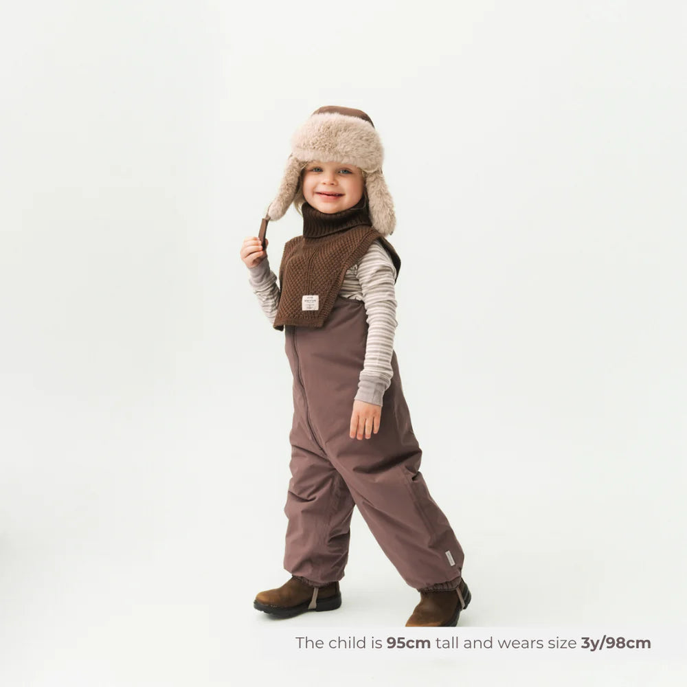 MINI A TURE Kids MATCRISTER Teddy Lined Winter Hood - Chestnut Brown