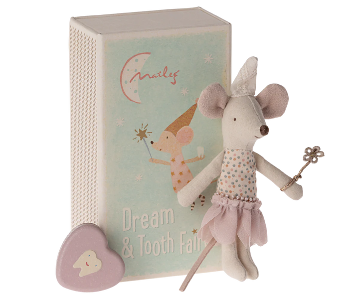 Maileg Tooth Fairy Mouse, Little Sister in Matchbox