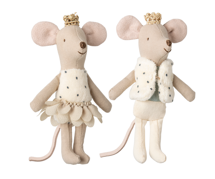 Maileg Royal twin mice, Little sister and brother in matchbox