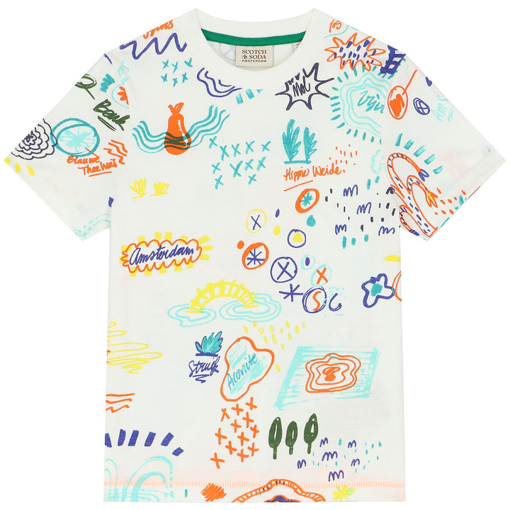 SCOTCH & SODA Kids Ivory T-Shirt