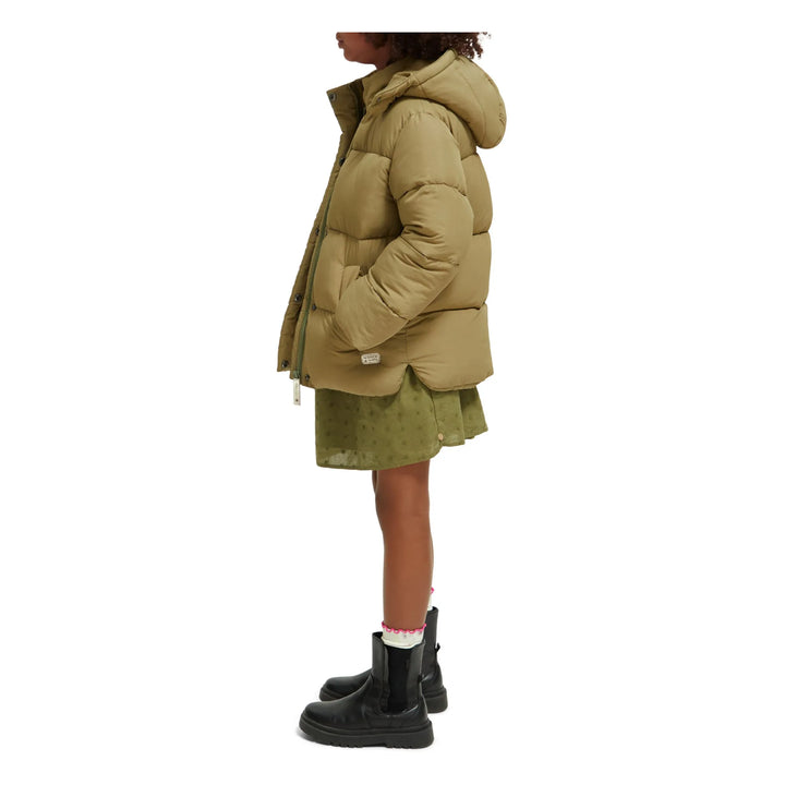 Scotch & Soda Kids Lightweight Oversized Puffer Jacket - Sand - 8Y