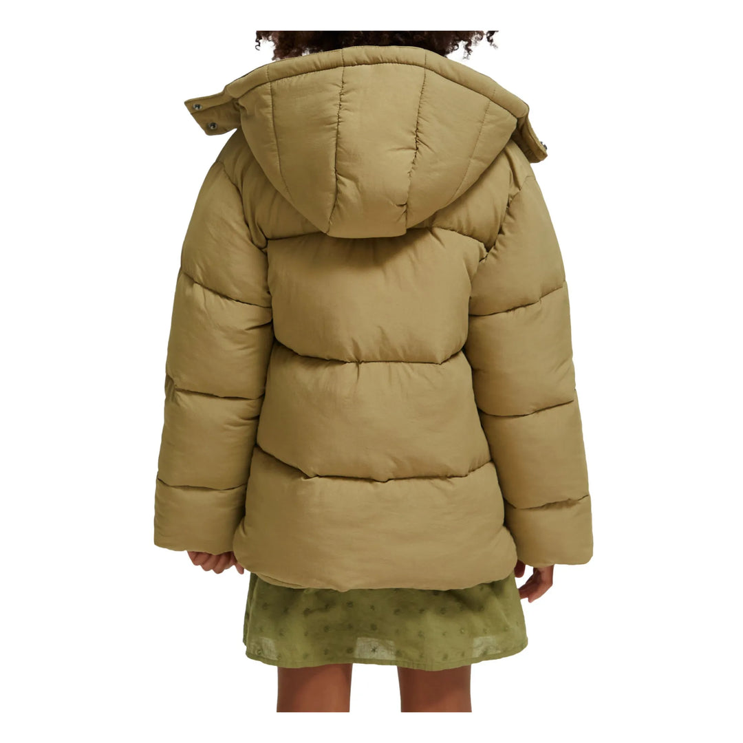 Scotch & Soda Kids Lightweight Oversized Puffer Jacket - Sand - 8Y