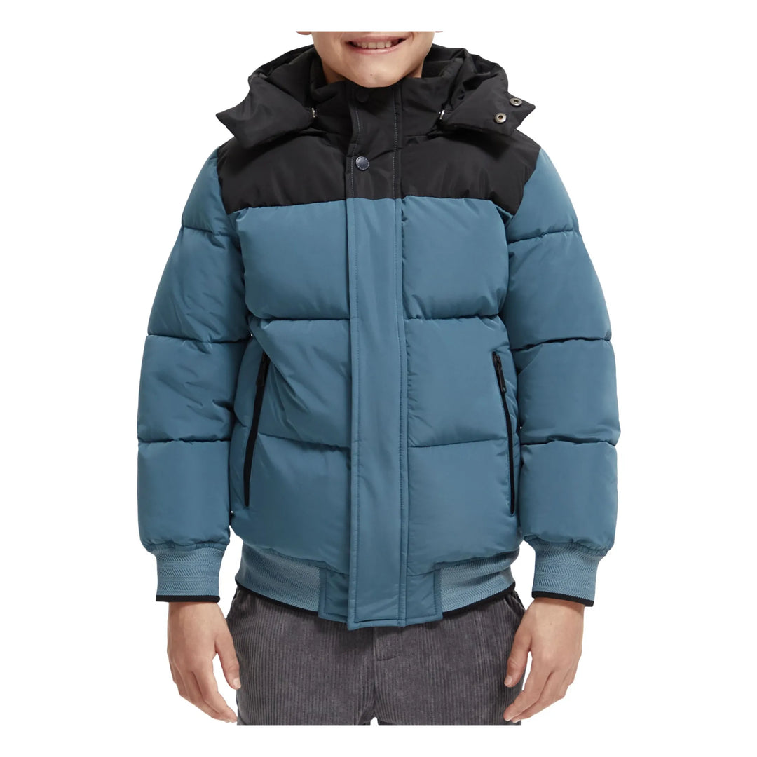 Scotch & Soda Recycled Padded Winter Jacket - Light Blue