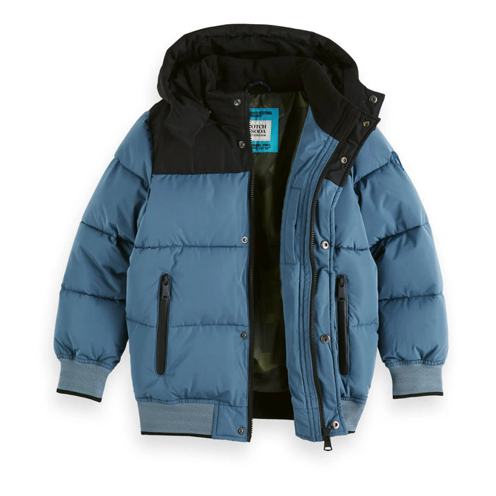 Scotch & Soda Recycled Padded Winter Jacket - Light Blue