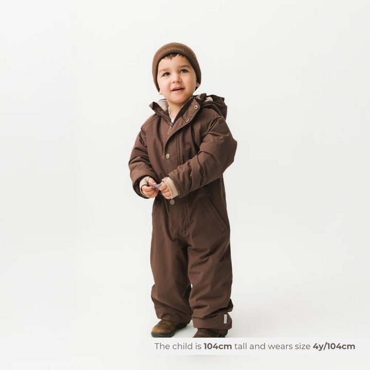 MINI A TURE Kids MATWANNI Fleece Lined Snowsuit - Chestnut Brown