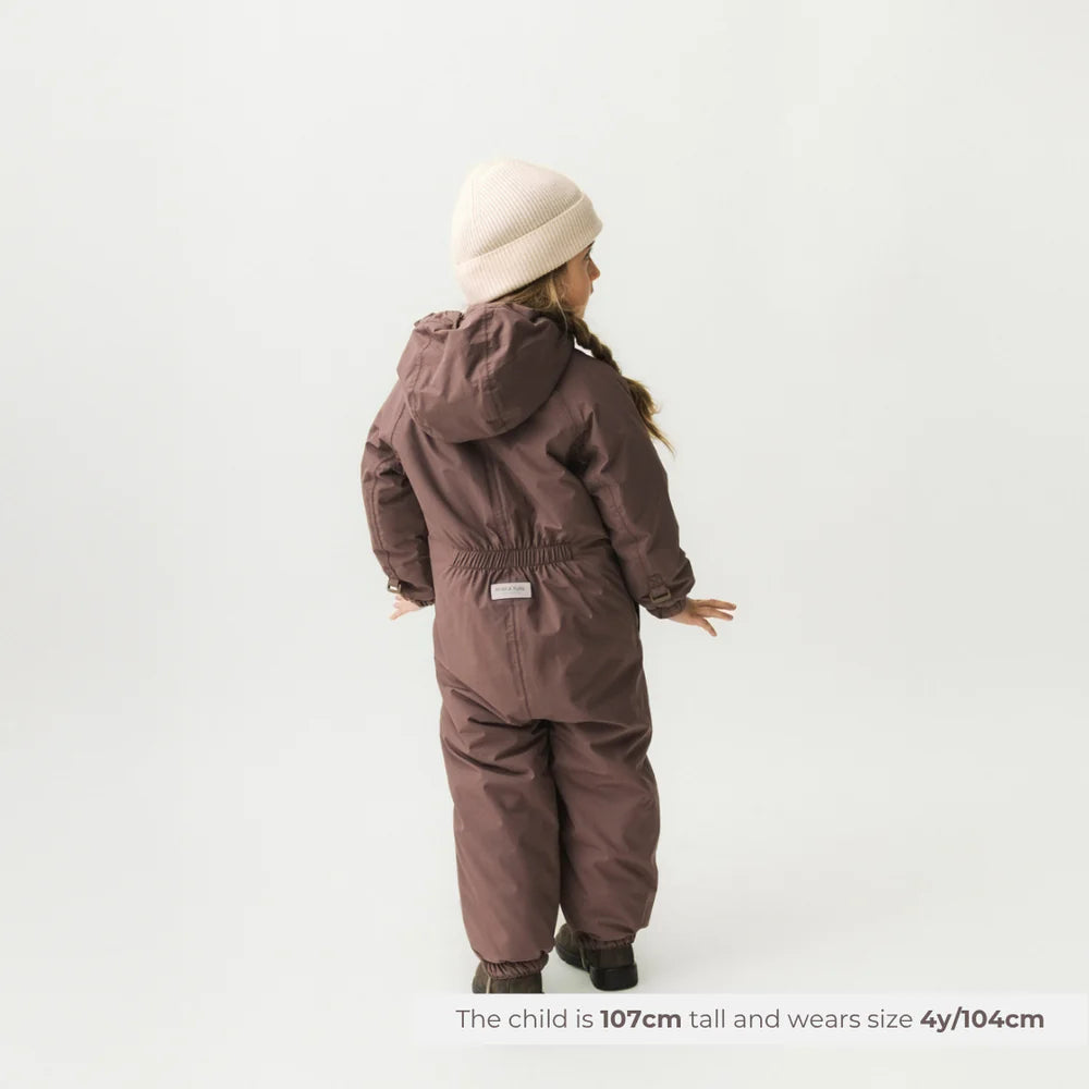 MINI A TURE Kids MATWILBO Lightly Padded Winter Snowsuit - Peppercorn Plum