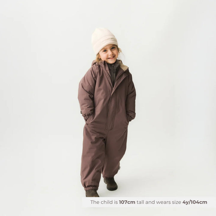 MINI A TURE Kids MATWILBO Lightly Padded Winter Snowsuit - Peppercorn Plum