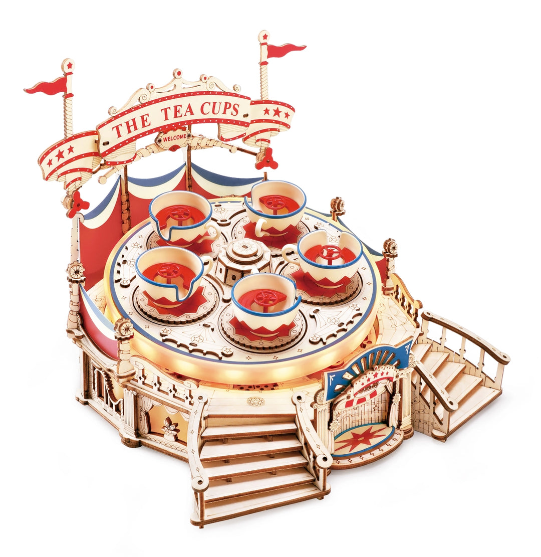 >Hands Craft Electro-Mechanical Wooden Puzzle: Tilt-A-Whirl