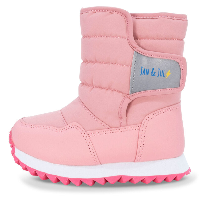 >Jan & Jul Kids Toasty-Dry Tall Puffy Winter Boots - Dusty Pink