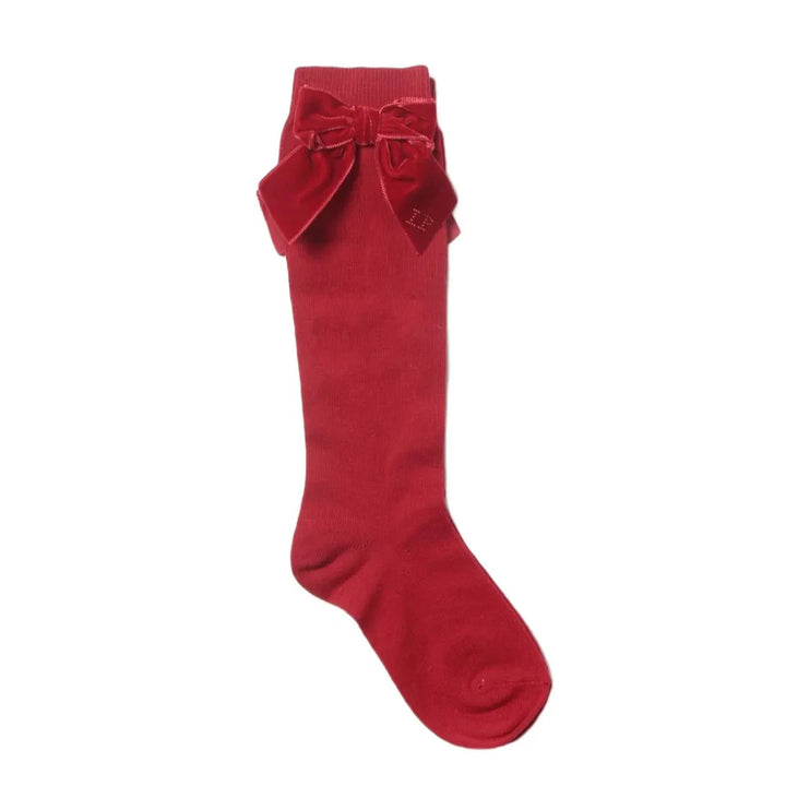 La Perla Girl's Socks With Bow in Red