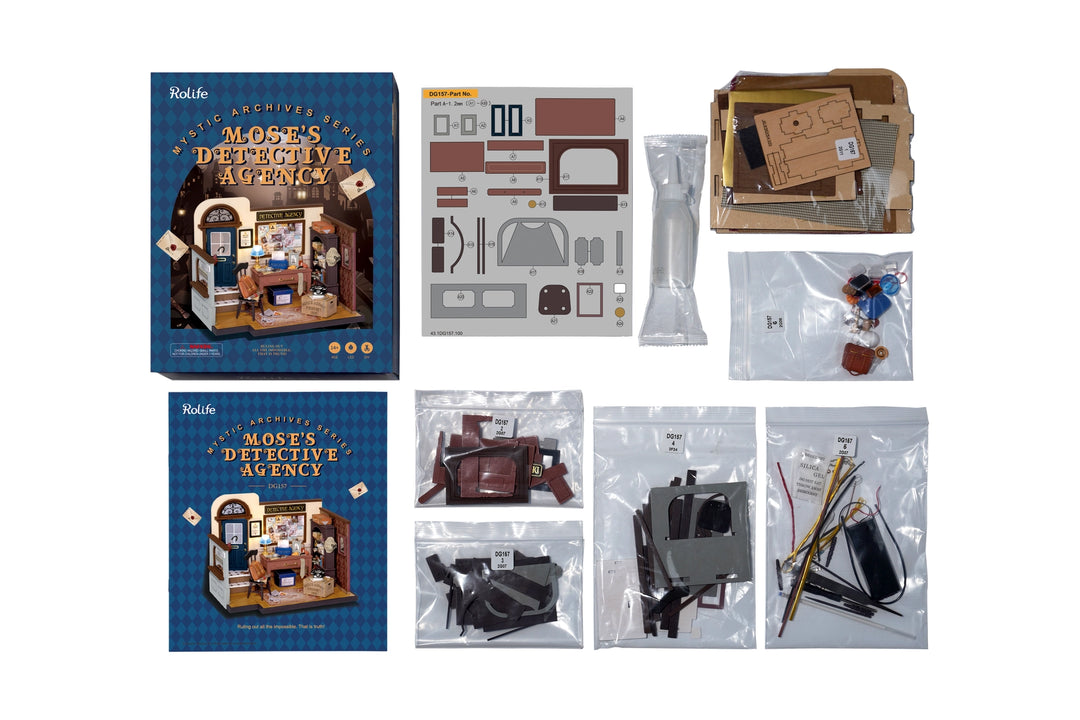 >Hands Craft DIY Miniature House Kit: Mose's Detective Agency