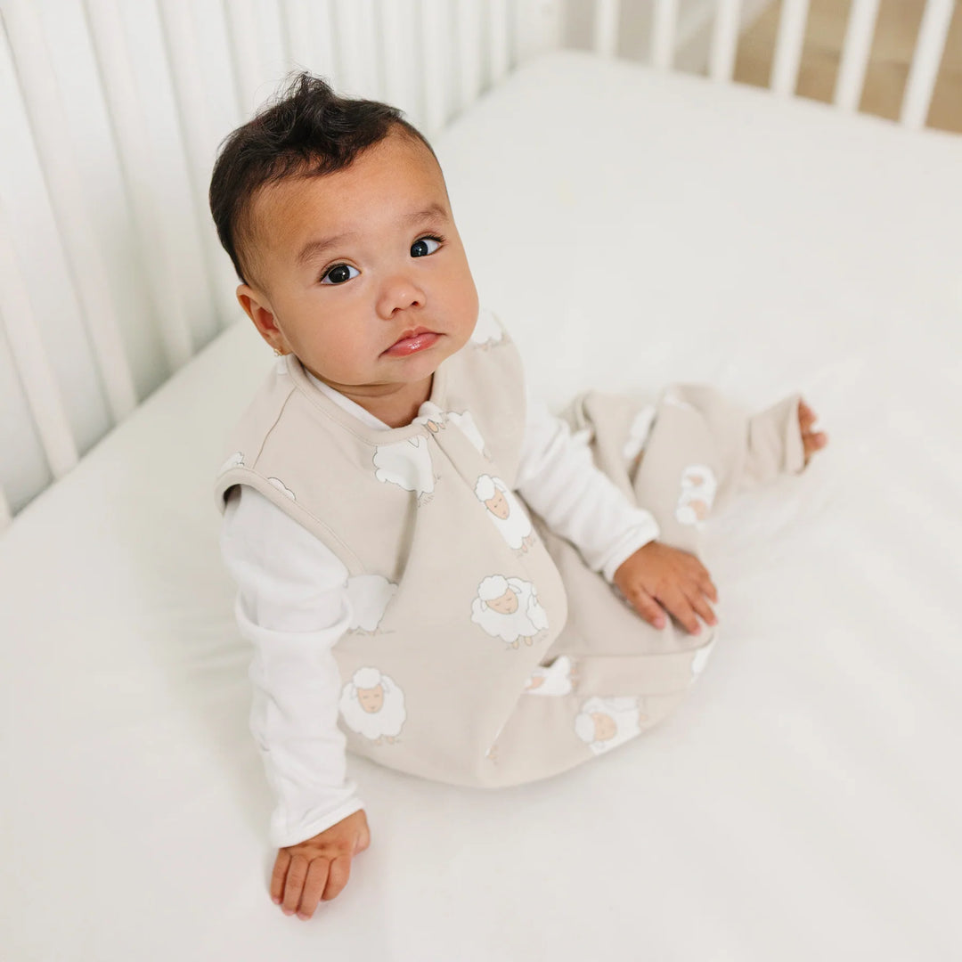>Woolino Merino Wool 4 Season Baby Sleep Bag with FEET opening - Sheep