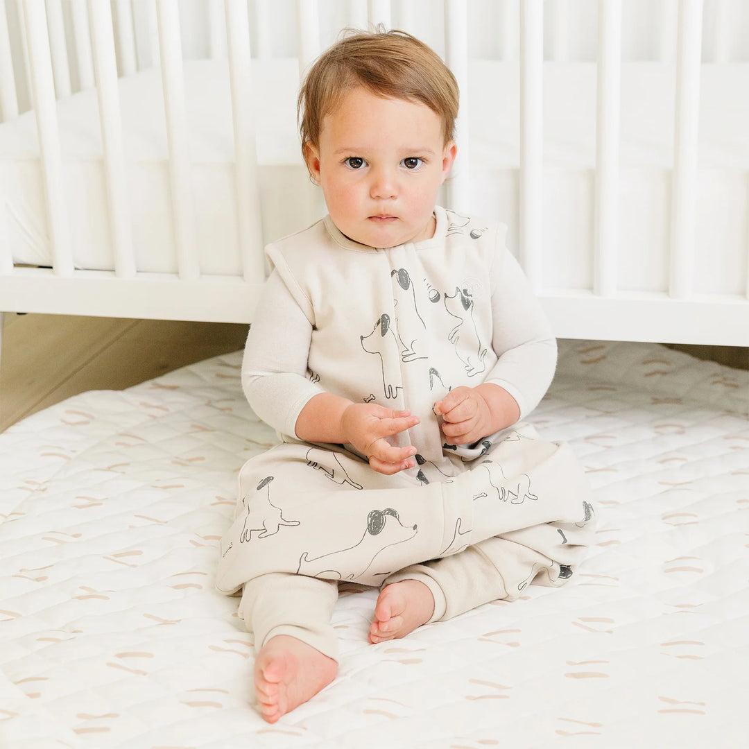 >Woolino Merino Wool 4 Season Baby Sleep Bag with FEET opening - Puppy