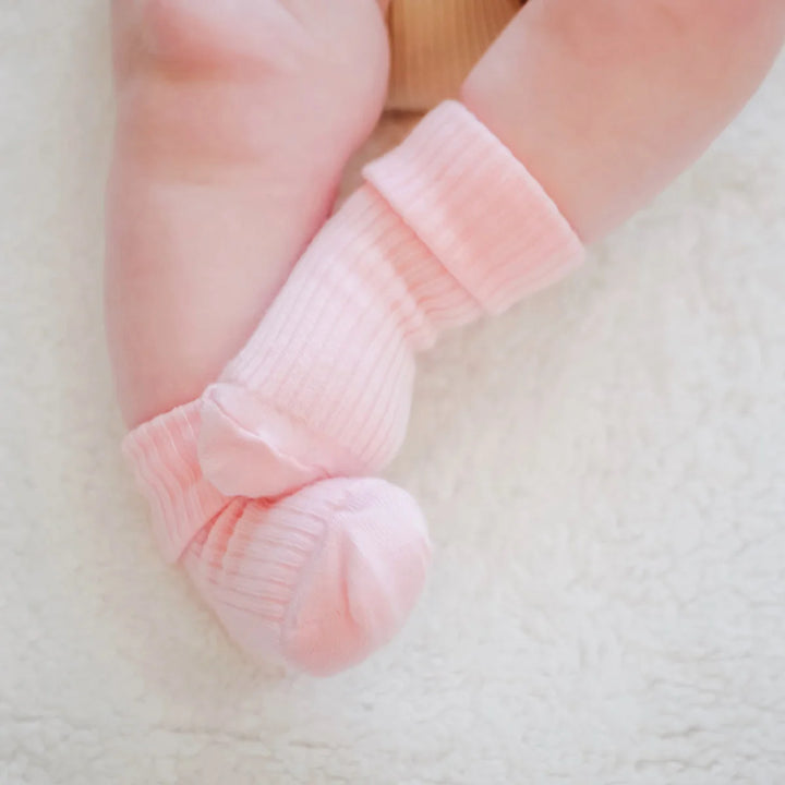 >Woolino Baby and Toddler Wool Socks - Pink &amp; Rose