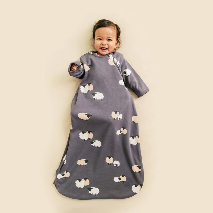 >Woolino Baby Merino Wool & Organic Cotton Slumber Sack Sleep Bag - Sheep Slate
